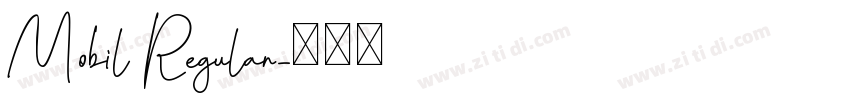 Mobil Regular字体转换